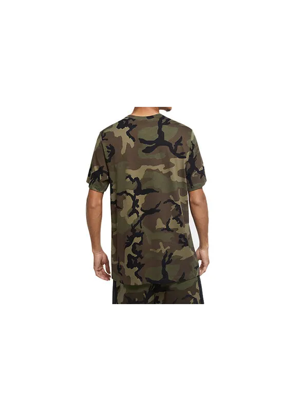 Футболка Air Jordan Jumpman Classics Camo Camouflage Short-sleeve Tee Men Olive Green — изображение 2 из 4, оливковый зеленый
