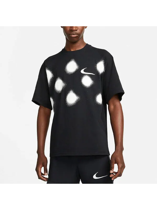 Футболка Men's Nike x OFF-WHITE Crossover Short-Sleeve Top SS21 Graffiti Logo Printing Knit Sports — изображение 4 из 4