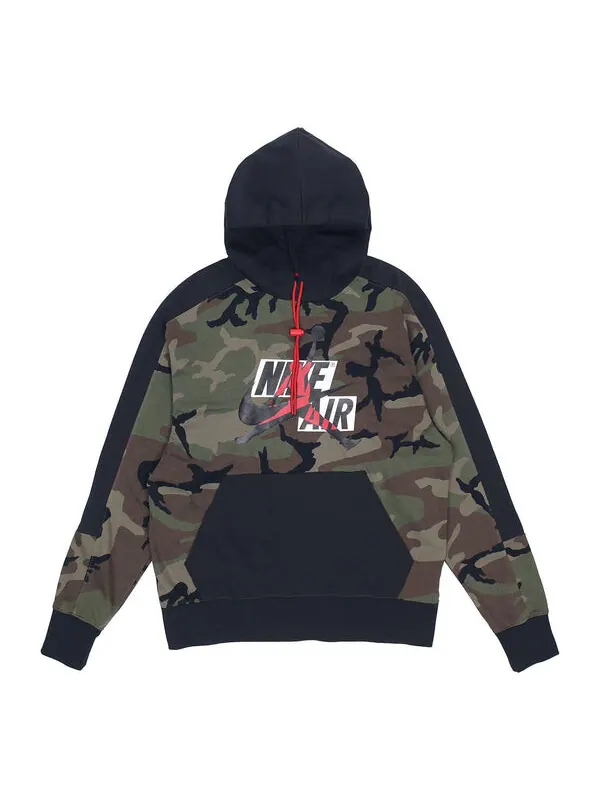 Толстовка Air Jordan Jumpman Hoodies Classics Camo 'Olive green' — изображение 1 из 4, оливковый зеленый