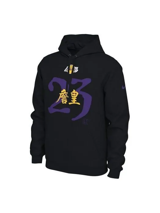 Толстовка Nike Lakers LeBron James Athleisure Casual Sports Pullover Black — изображение 1 из 4, черный