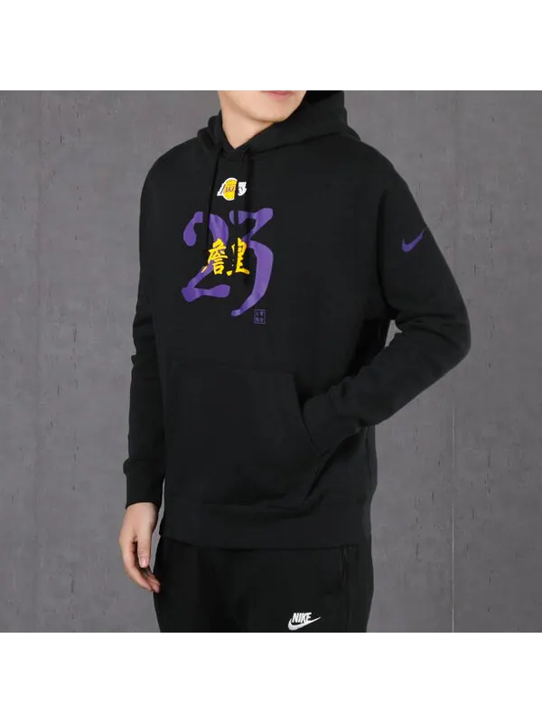 Толстовка Nike Lakers LeBron James Athleisure Casual Sports Pullover Black — изображение 3 из 4, черный