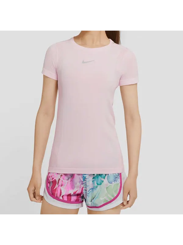 Футболка Infinite Dri Fit Running с коротким рукавом Nike — изображение 3 из 4, розовый