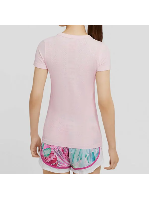 Футболка Infinite Dri Fit Running с коротким рукавом Nike — изображение 4 из 4, розовый