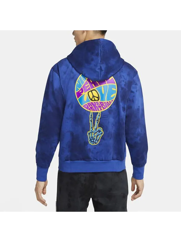 Толстовка Nike Hardwood Men's Basketball Pullover Blue — изображение 4 из 4, синий