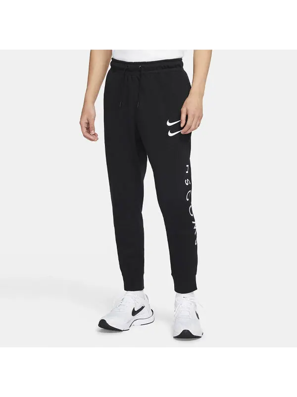 Спортивные штаны с логотипом Swoosh, спортивные штаны, мужские, Nike — изображение 4 из 4, черный