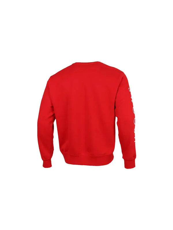 Толстовка Nike Sportswear Swoosh Solid Color Alphabet Round Neck Pullover Large Red — изображение 2 из 3, красный