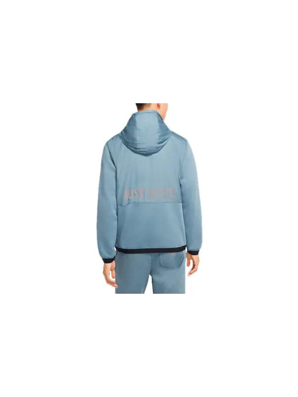Толстовка Nike Sportswear Just Do It + Alphabet Fleece Blue — изображение 2 из 3, синий