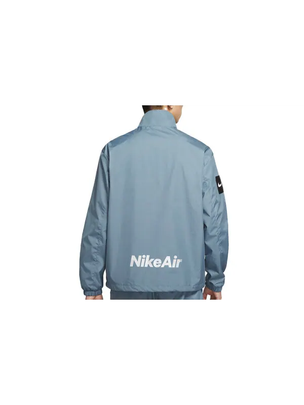Куртка Nike Air Woven Reflective logo Printing Casual Sports Stand Collar Jacket Blue — изображение 2 из 3, синий