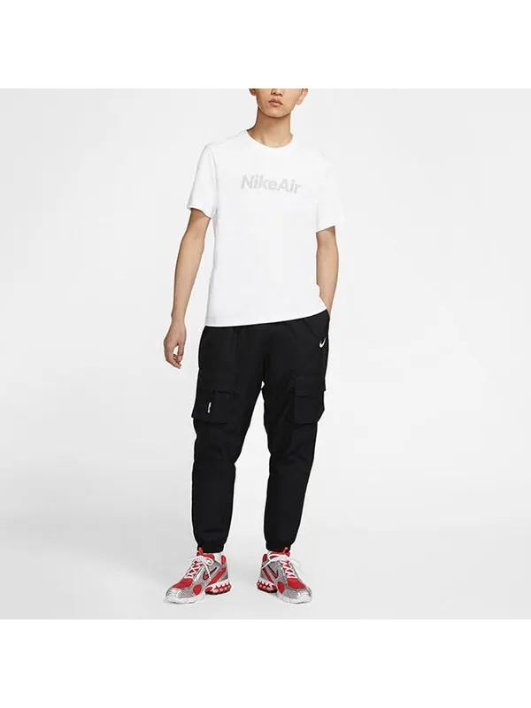Брюки men's air casual woven black long pants/trousers Nike — изображение 2 из 4, черный