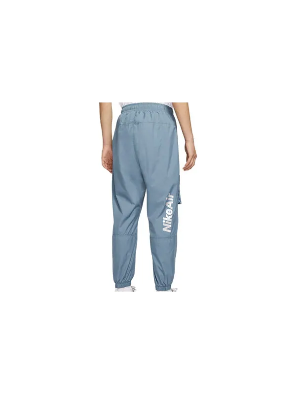 Брюки air athleisure casual sports multiple pockets woven long pants blue Nike — изображение 2 из 4, синий