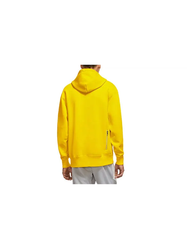 Толстовка Nike Sportswear Airmoji Embroidered Pattern Knit Fleece Yellow — изображение 2 из 3, желтый