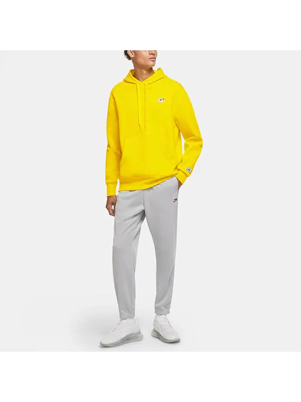 Толстовка Nike Sportswear Airmoji Embroidered Pattern Knit Fleece Yellow — изображение 3 из 3, желтый