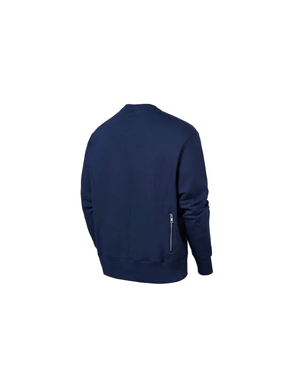 Толстовка Nike Sportswear logo Casual Sports Round Neck Pullover Blue — изображение 2 из 4, темный темный синий
