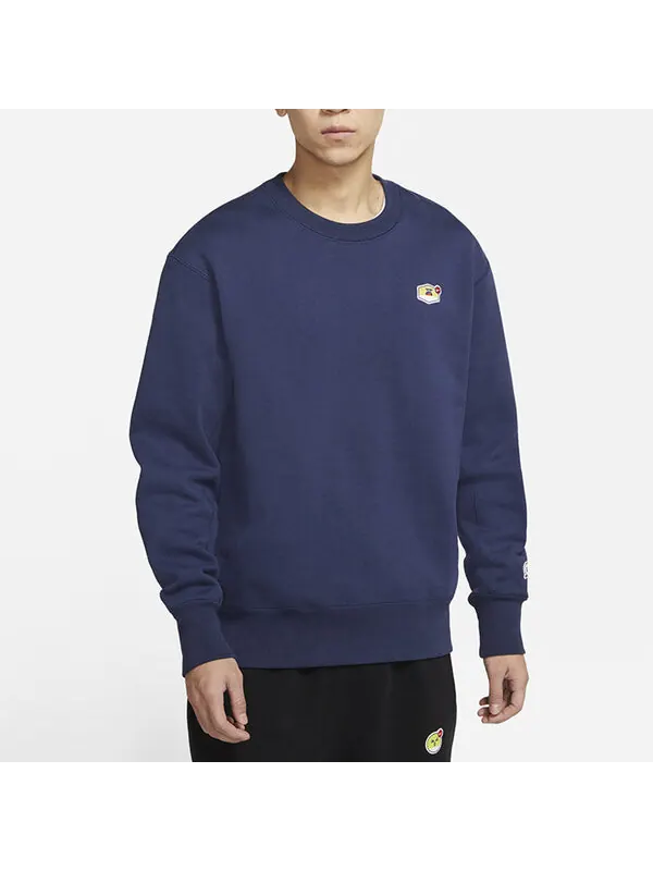 Толстовка Nike Sportswear logo Casual Sports Round Neck Pullover Blue — изображение 3 из 4, темный темный синий