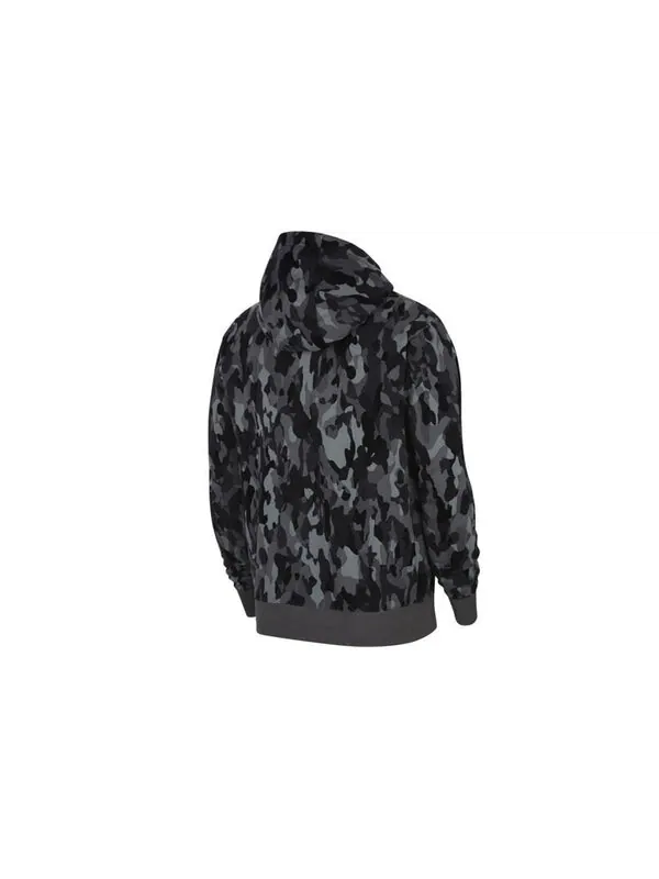 Куртка Nike French Terry Camouflage Casual Breathable Sports Hooded Jacket Black — изображение 2 из 3, черный