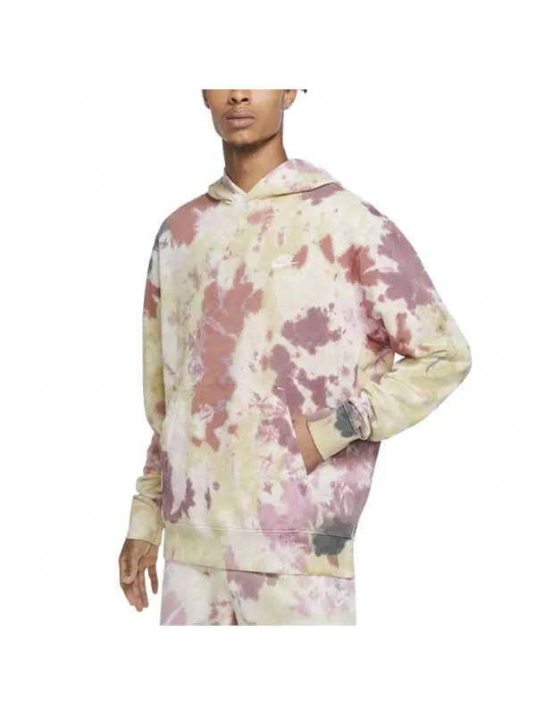 Толстовка Men's Nike Chest Small Logo Tie Dye Loose Colorblock, цвет colorblock — изображение 3 из 4