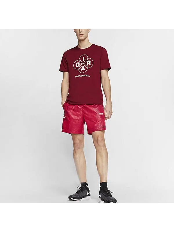 Шорты x gyakusou logo беговые тренировочные шорты мужские Nike — изображение 3 из 4, красный