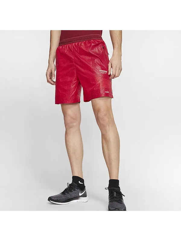 Шорты x gyakusou logo беговые тренировочные шорты мужские Nike — изображение 4 из 4, красный