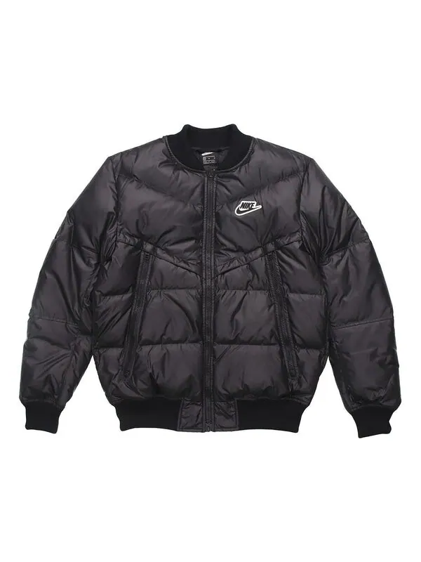 Пуховик Nike Sportswear Down-Fill Windrunner Stand Collar Short Sports Down Jacket Black — изображение 1 из 3, черный