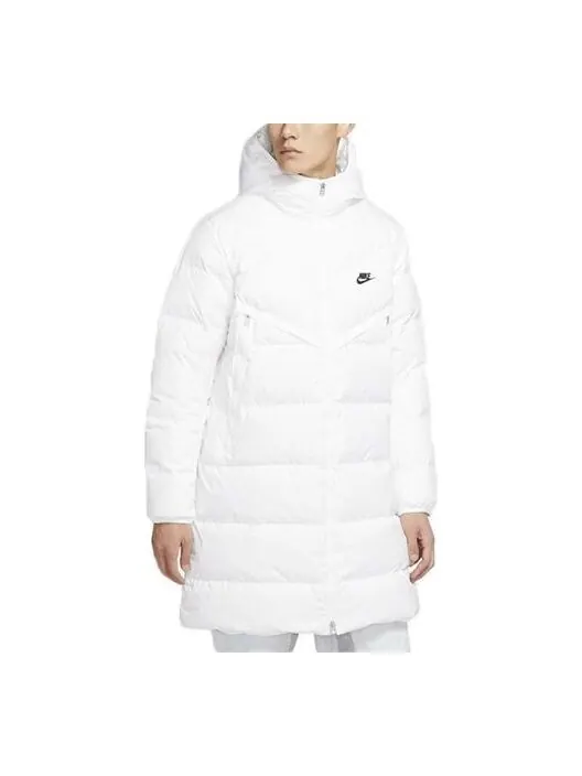 Куртка Nike Sportswear Down-fill Windrunner Shield Long Down Jacket White — изображение 1 из 3, белый