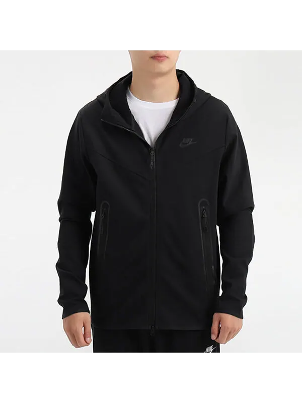 Куртка Men's Nike Training Sports Hooded Jacket Black — изображение 3 из 4, черный