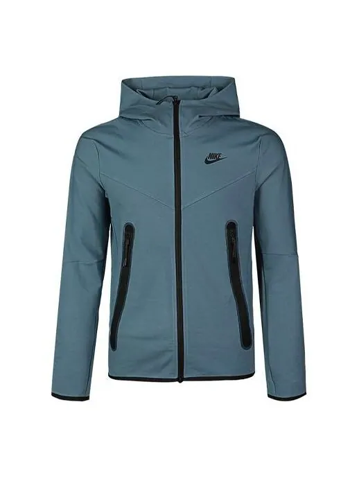 Куртка Nike Sportswear Full-length zipper Cardigan hooded track Jacket — изображение 1 из 4, синий
