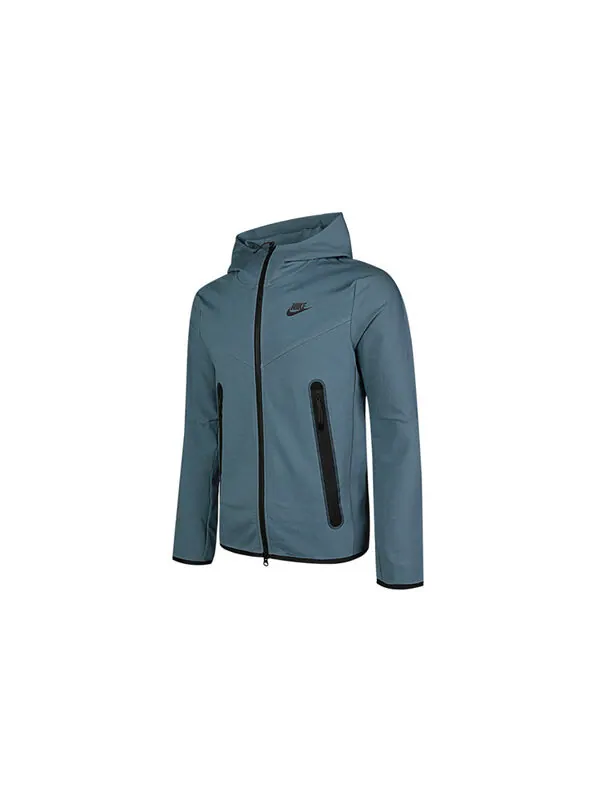 Куртка Nike Sportswear Full-length zipper Cardigan hooded track Jacket — изображение 3 из 4, синий