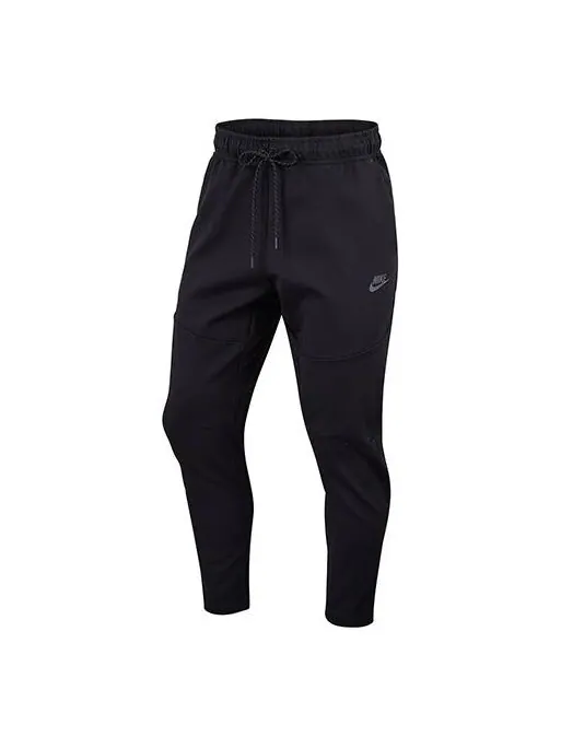 Брюки sportswear logo casual knit drawstring sports long pants black Nike — изображение 1 из 4, черный