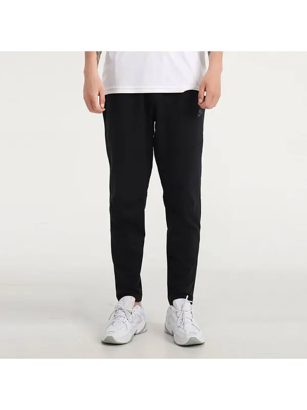 Брюки sportswear logo casual knit drawstring sports long pants black Nike — изображение 3 из 4, черный