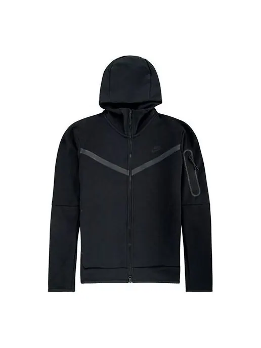 Куртка Nike Casual Sports Breathable Zipper Hooded Jacket Black — изображение 1 из 4, черный