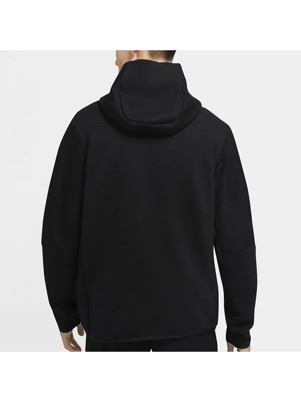 Куртка Nike Casual Sports Breathable Zipper Hooded Jacket Black — изображение 4 из 4, черный