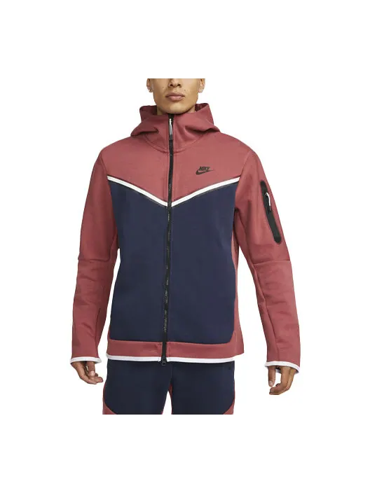 Куртка casual sports breathable zipper hooded jacket brown red brownred Nike — изображение 1 из 2, коричнево-красный