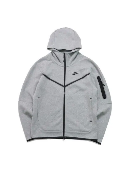 Толстовка Nike Sportswear Tech Fleece Men's Black — изображение 1 из 4, серый