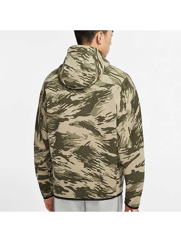 Куртка sportswear tech fleece hoodie men's stone Nike — изображение 3 из 3, серый