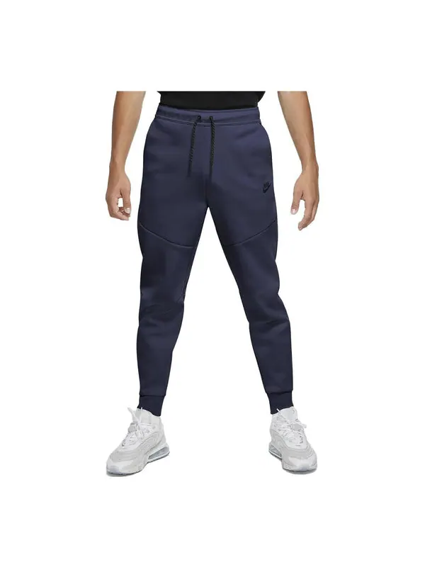 Брюки Nike Tech Fleece Joggers 'Midnight Navy' — изображение 1 из 3, темно-синий/черный