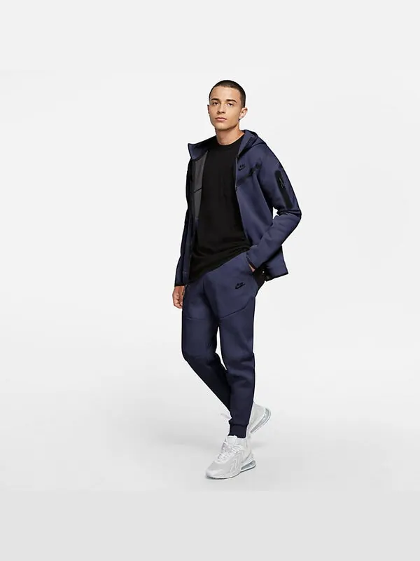 Брюки Nike Tech Fleece Joggers 'Midnight Navy' — изображение 3 из 3, темно-синий/черный
