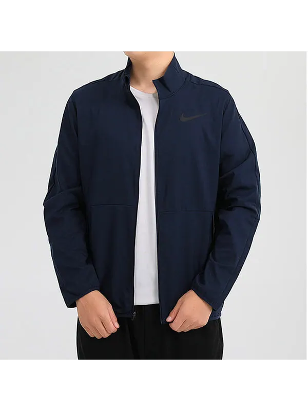 Куртка Nike Dri-FIT Woven Training Casual Sports Jacket Obsidian Color Black — изображение 3 из 4, черный