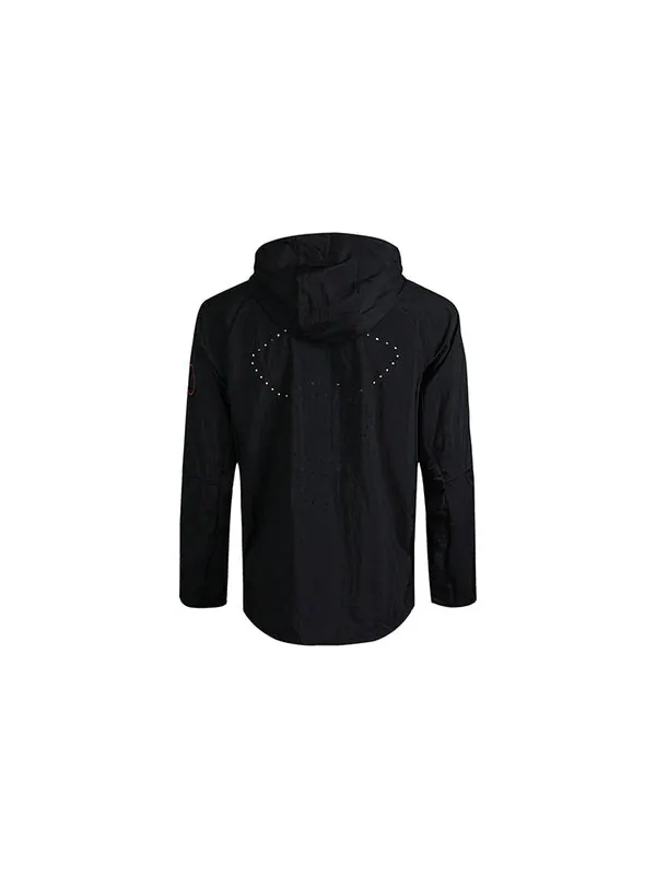 Куртка Men's Nike Logo Sports Hooded Jacket Black — изображение 2 из 4, черный