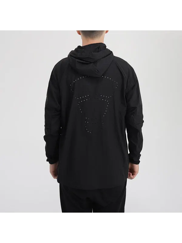 Куртка Men's Nike Logo Sports Hooded Jacket Black — изображение 4 из 4, черный