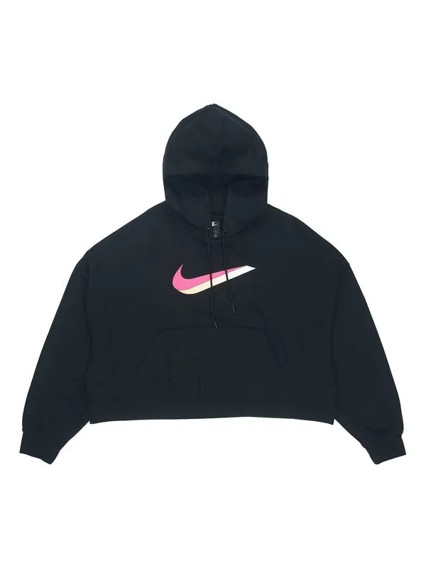 Толстовка Nike Sportswear Icon Clash Fleece Hoodie 'Black' — изображение 1 из 4, черный