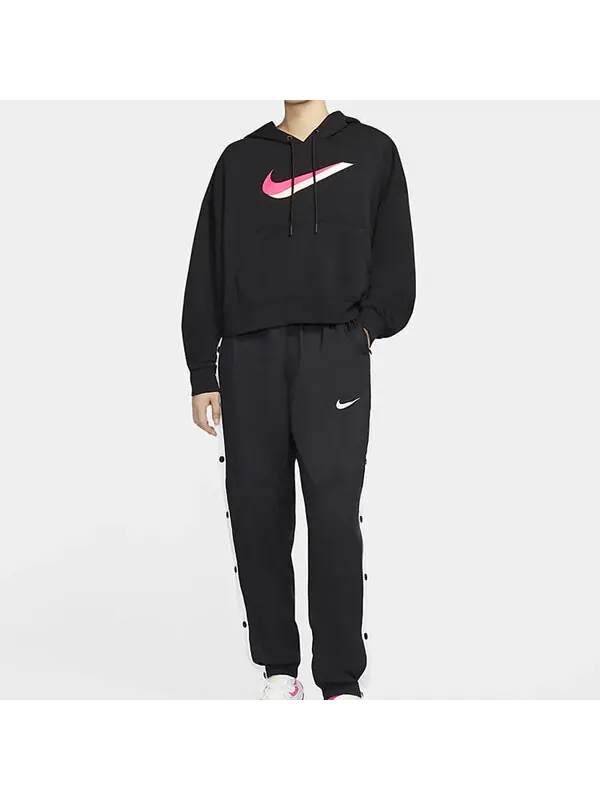 Толстовка Nike Sportswear Icon Clash Fleece Hoodie 'Black' — изображение 3 из 4, черный