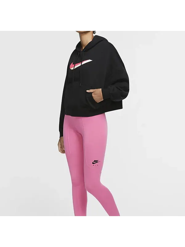 Толстовка Nike Sportswear Icon Clash Fleece Hoodie 'Black' — изображение 4 из 4, черный