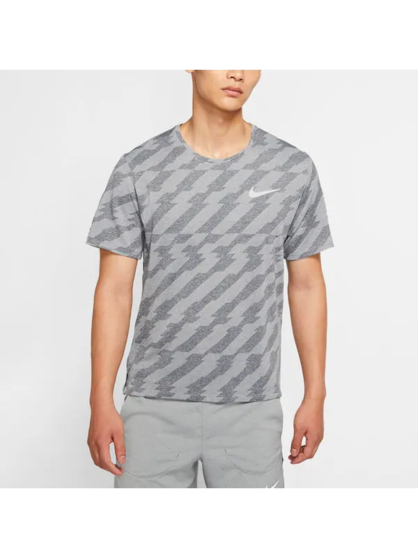 Футболка dri-fit miler future fast running gray Nike — изображение 3 из 4, серый