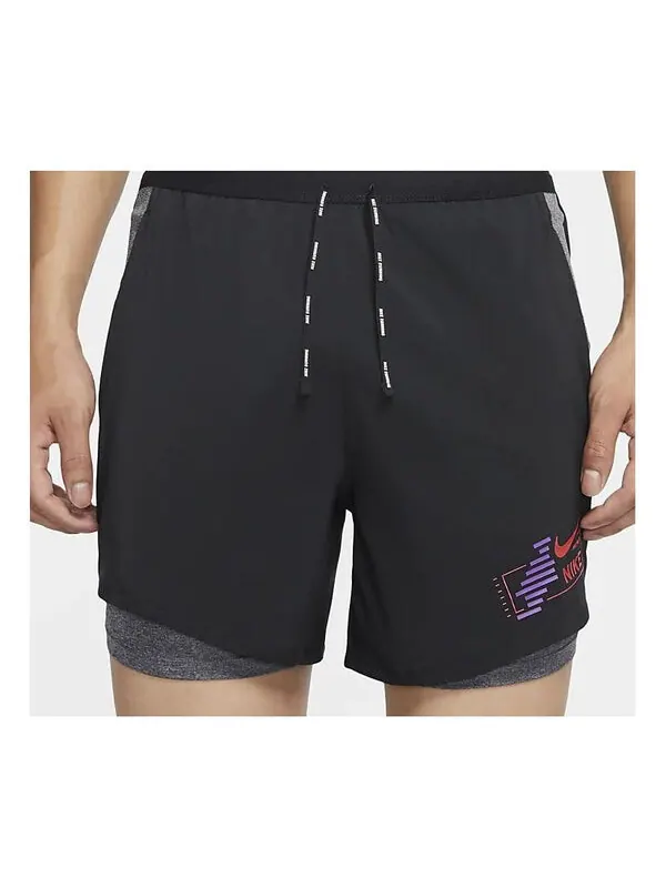 Шорты Nike FLEX STRIDE FUTURE FAST 2-IN-1 Running Shorts Black — изображение 1 из 4, черный