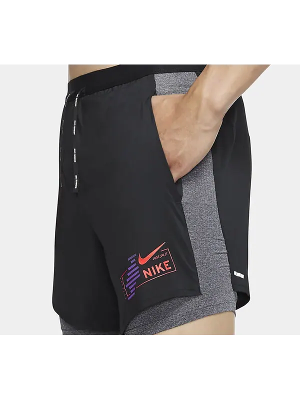 Шорты Nike FLEX STRIDE FUTURE FAST 2-IN-1 Running Shorts Black — изображение 3 из 4, черный