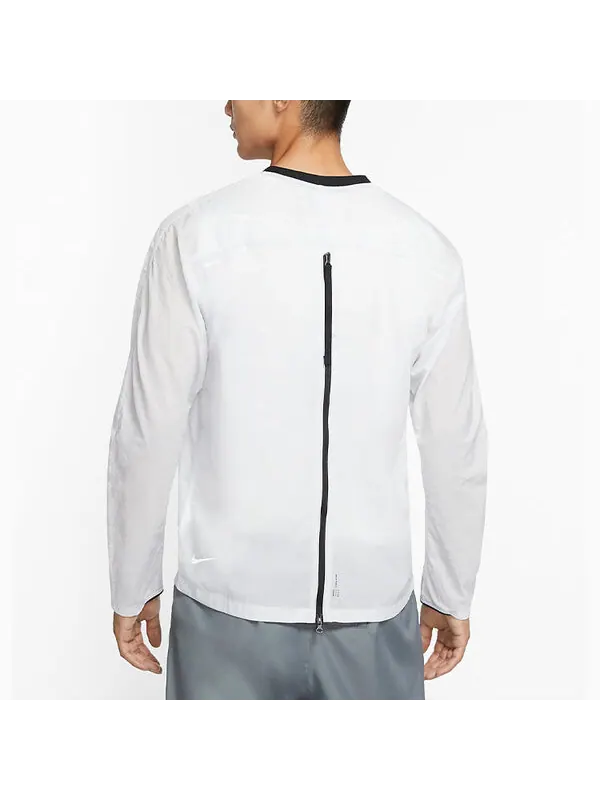 Толстовка Nike Run Division Midlayer Woven Running Tops White — изображение 3 из 4, белый