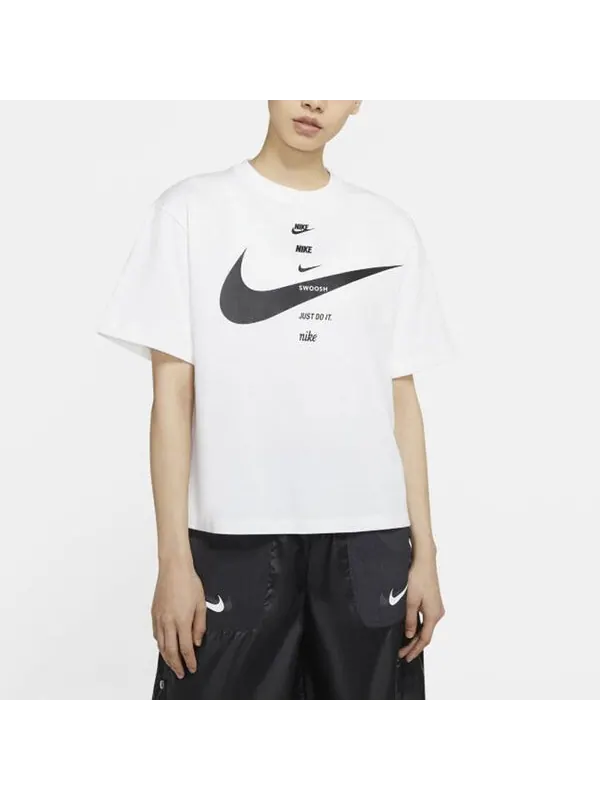 Футболка как w спортивная одежда swsh топ ss Nike — изображение 4 из 4, белый