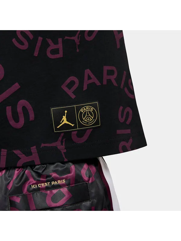 Футболка x psg свободная футболка Air Jordan — изображение 3 из 4, черный/фиолетовый