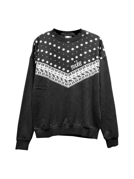 Толстовка (WMNS) Nike Sportswear Heritage Round-neck Sweatshirt 'Black' — изображение 1 из 3, черный