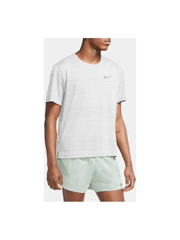 Футболка dri fit miler running с коротким рукавом Nike — изображение 1 из 2, белый